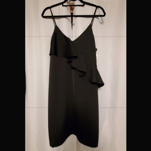 Satin Dress with Ruffle Detail